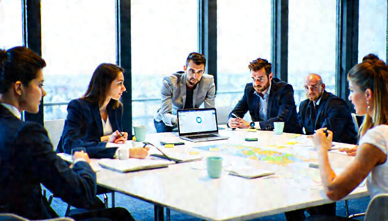 Diverse UK marketing team planning SEO content around customer intent
